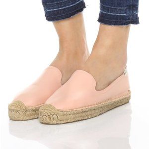 SOLUDOS Platform Pink Leather Smoking Slipper